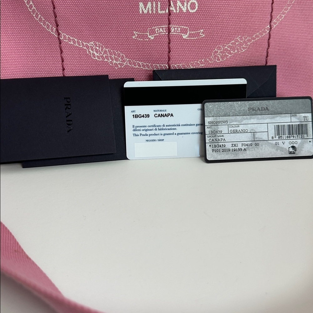 💯Authentic Prada  Canapa Pink Tote Bag🍀 - Picture 3 of 16